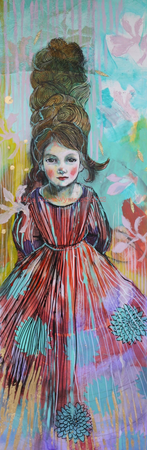 SALE Pick A Hand- Original mixed media painting by Maria Pace-Wynters