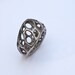 2-layer twist ring - stainless steel ring, 3d-printed, intricate cellular organic modern jewelry by Nervous System