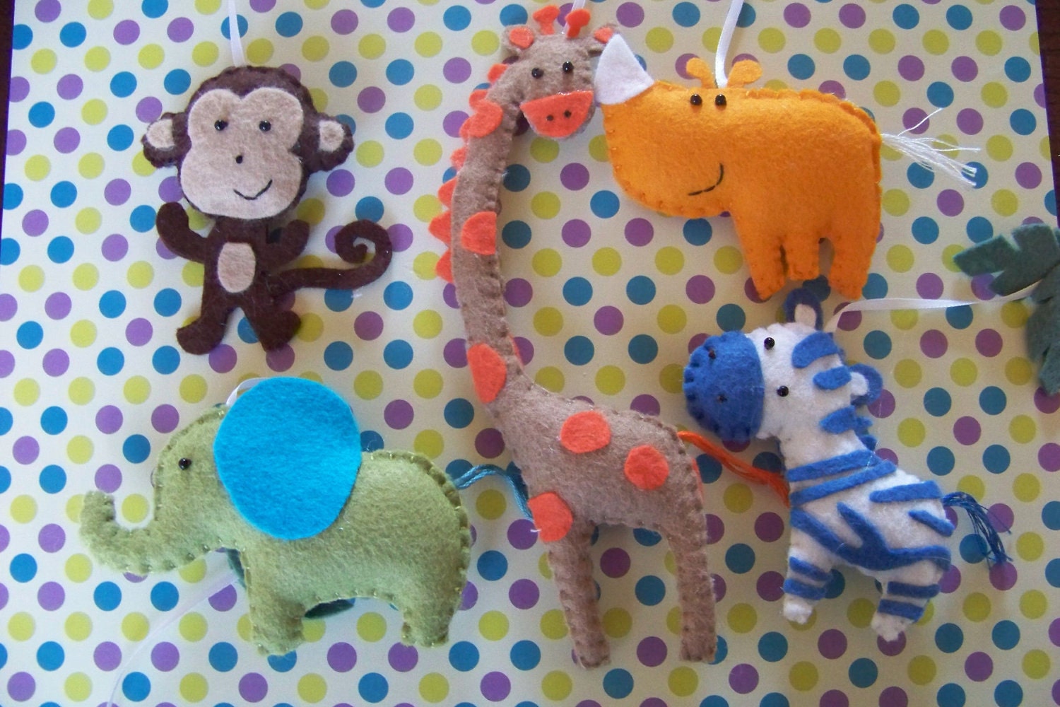 Baby Mobile - Baby Crib Mobile - Jungle Mobile - Nursery Baby Room "Jungle Funtime" (You can pick your colors)