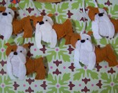 Baby Mobile - Baby Crib Mobile - Bulldog Mobile - Nursery Baby Room "Bouncing Bulldogs" (You can pick your colors)