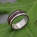 Un Lado Asi Wood Ring - wood and silver wedding band
