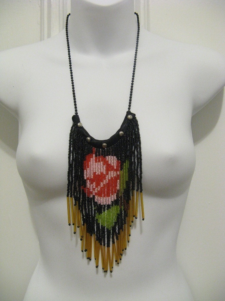 English Rose Fringe Necklace