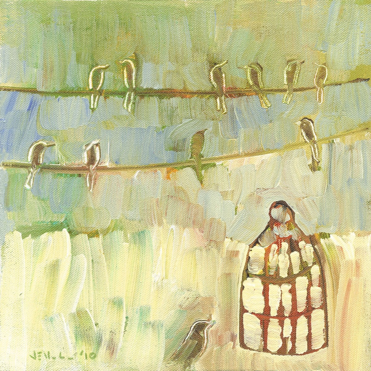 Bird Cage 10 x 10 inch Fine Art Print