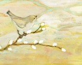 Sparrow, Watching the Clouds - 6 x 18 inch Fine Art Print by Jenlo