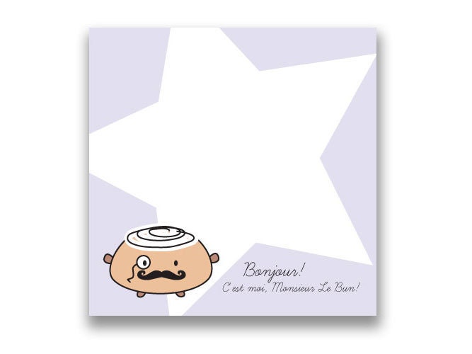 Kawaii Sticky Notes - Monsieur Le Bun