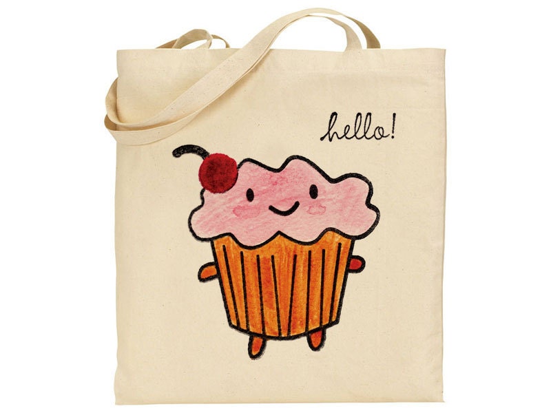 Hello Cakeify - Kawaii Cupcake Tote Bag