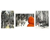 Little Red Riding Hood - 7 x 10 set of 3 prints