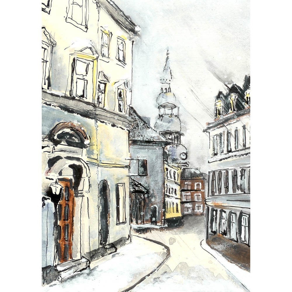Street in Riga - 7 x 10