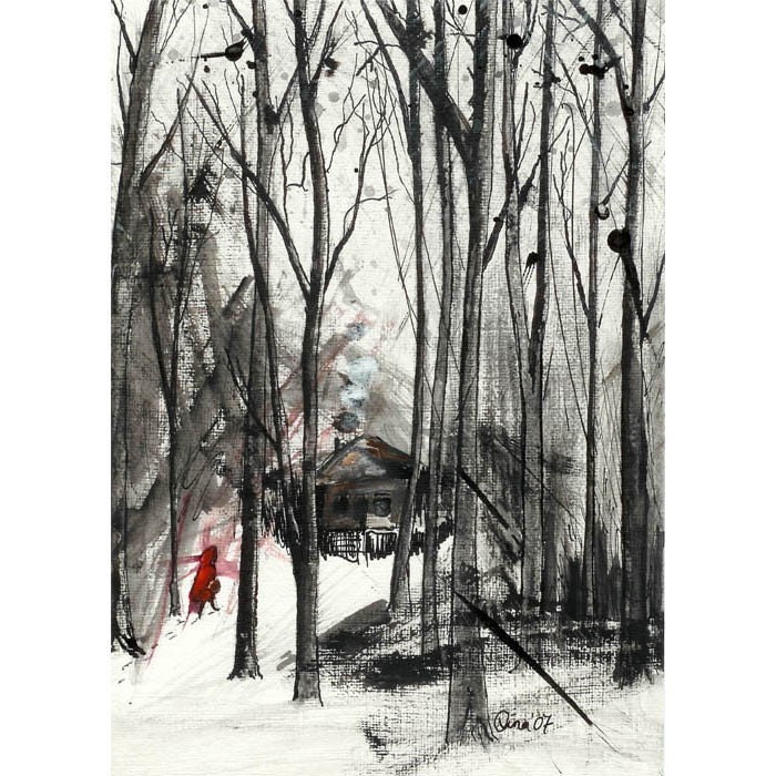 Little Red Riding Hood no.3 - 7 x 10