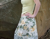 Tropical Sunshine Skirt, spring, summer, repurposed