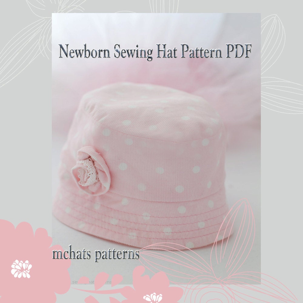 BABY hat pattern easy to sew PDF pattern oval brim not your usual bucket hat newborn sewing hat pattern