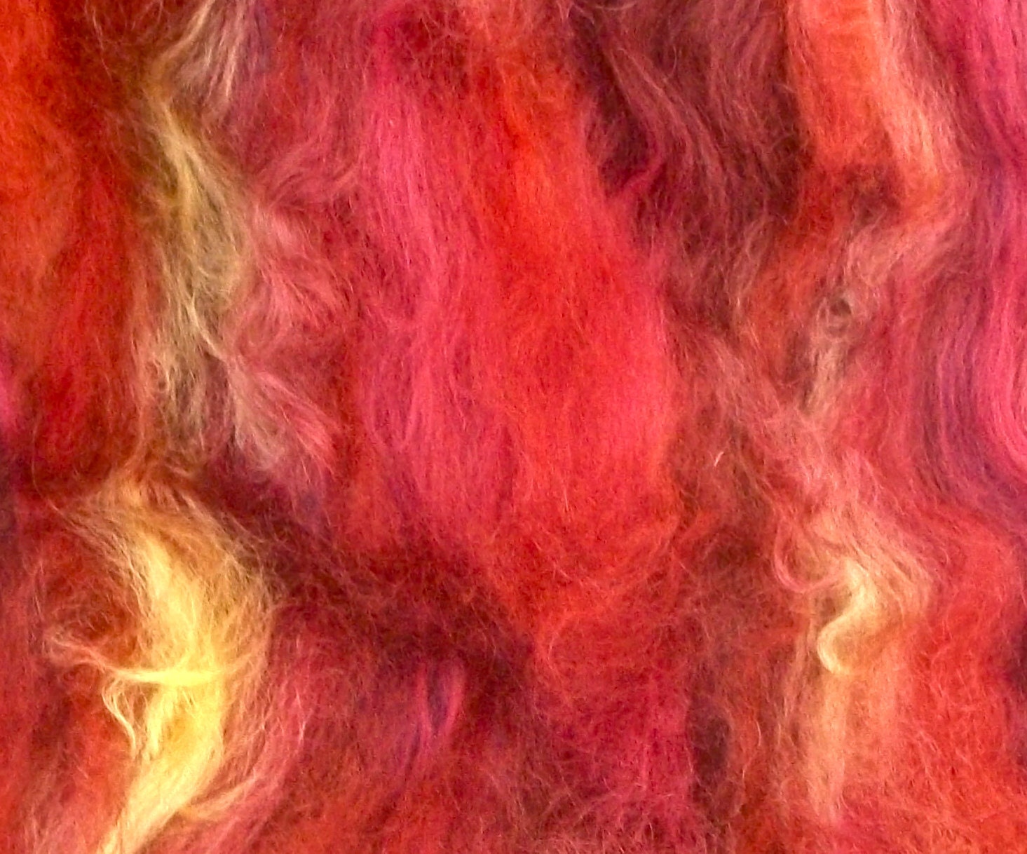 textured fiber art batt, felting or spinning, Beverly's Fire