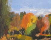Juanita Park Fall 6 x 6 plein air landscape
