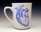 anatomical heart classic mug in BLUE