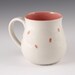 SALE Mug Pink - Porcelain Mug with Pink Accents