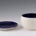 Planter Blue - Porcelain Groove Planter in Sapphire Blue