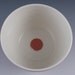 Latte Bowl in Red with Blooms