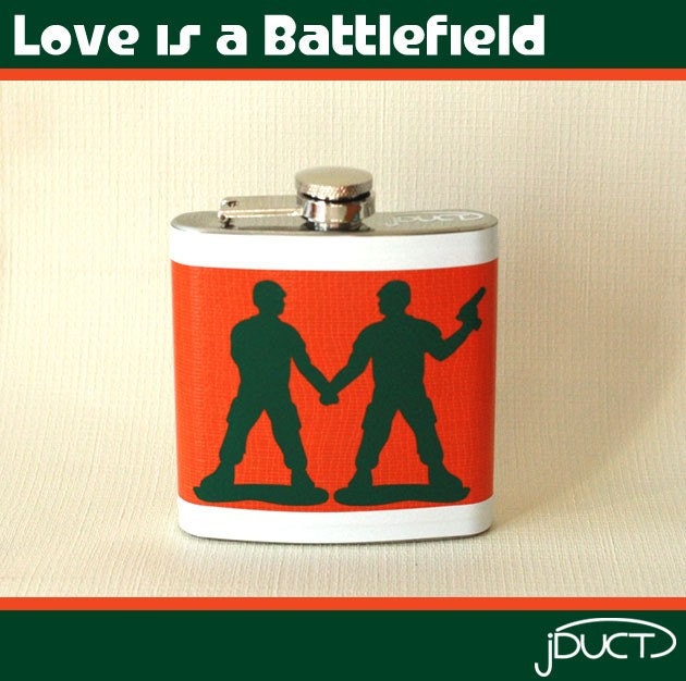 Love is a Battlefield Flask - by jDUCT