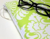 Apple Wireless Keyboard Case Pretty Handmade Zipper iPad Keyboard Sleeve Padded Cover Amy Butler fabric - Lime Green Flowers