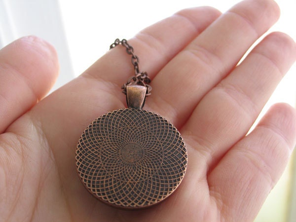 Colorful Diamonds - mini print necklace pendant and chain