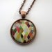Colorful Diamonds - mini print necklace pendant and chain