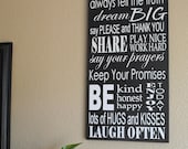 Personalized Family Rules Sign