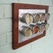 reserved for Crystal. spicelab magnetic spice rack with 16 round containers. dark brown frame. a perfect gift for a chef's kitchen.