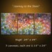 Original Large Abstract Painting Modern Contemporary .. red yellow blue green ...24 x 54 .. Journey to the Stars