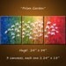 Original Large Abstract Painting Modern Contemporary Flowers .. yellow green red blue black ...24 x 54 .. Prism Garden