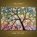 Amy Giacomelli Painting Large Abstract Painting Modern Landscape Tree .. red yellow blue green black ... 24 x 36 .. Sky of Stars