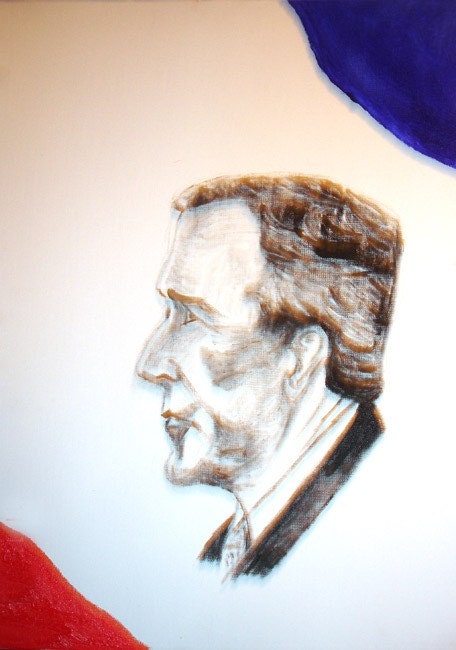 1  President George Walker Bush Greeting Card Print of Original Oil Painting with Envelope Included(5x3)