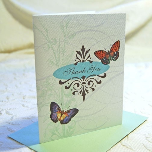 Butterfly Thank You Note Cards