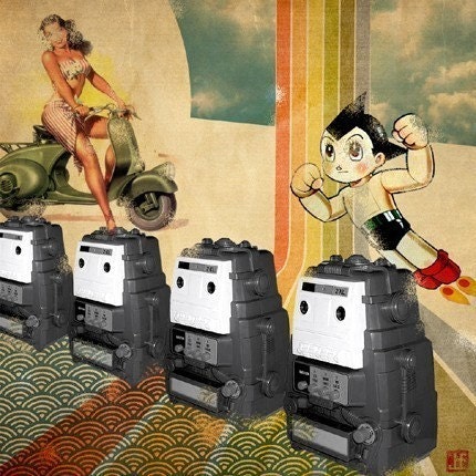 Limited Edition Collage Print - Futuretro