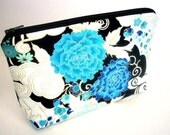 Rare Asian in Blue  Large Flat bottom zipper pouch Padded ECO Friendly Cosmetic Bag - LIMITED item