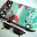 50% OFF SALE Birds Cosmetic Bag Large Flat Bottom Zipper Pouch Camera Case (Padded) OOAK Birds Patchwork