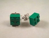 Green Lego Cuff Links