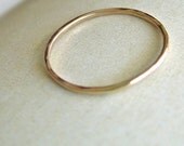 14k Gold Band - Hammered