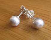 Sterling Silver Satin Studs