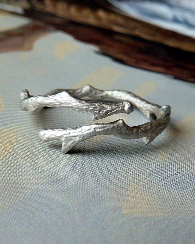 Silver Bypass Branch Ring