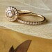 Yellow Gold Bezel Set Diamond Halo Ring