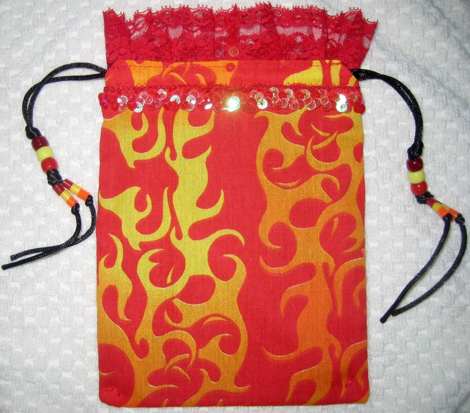 Hot Flames Tarot Oracle Card lined bag