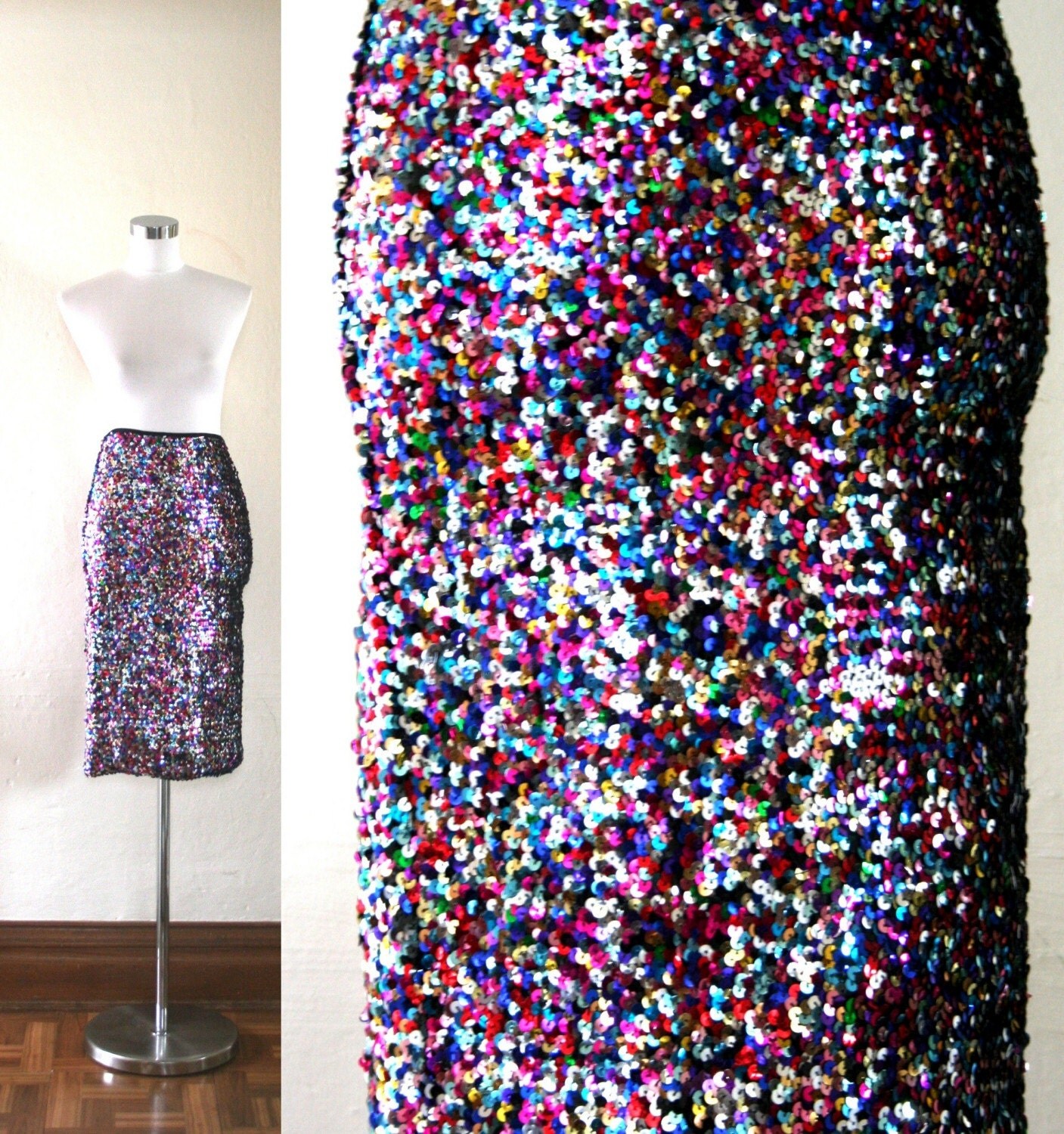 Sequin Pencil Skirt