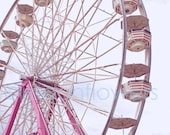 Pink Ferris Wheel Large Format 16x24 Print Carnival Summer Fun