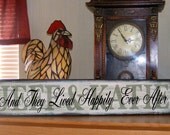 COUPLES -Happily Ever After Wood Sign, PERSONALIZED FREE
