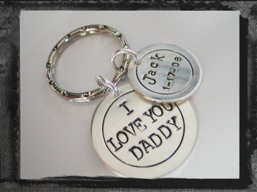 Hand Stamped Personalized Unisex Keyring