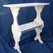 Recycled map end table--Detroit, Michigan