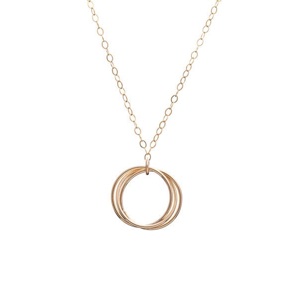 Gold Nesting Circles Necklace