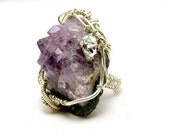 HUGE Amethyst Skull Ring - Sterling Knuckle Ring