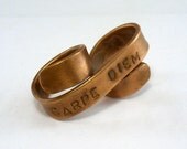 Custom Two Finger Ring - Define Yourself Tattoo Banner style ring