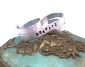 Personalized Two Finger Ring - Skinny Name or Initial Ring, Personalized Jewelry